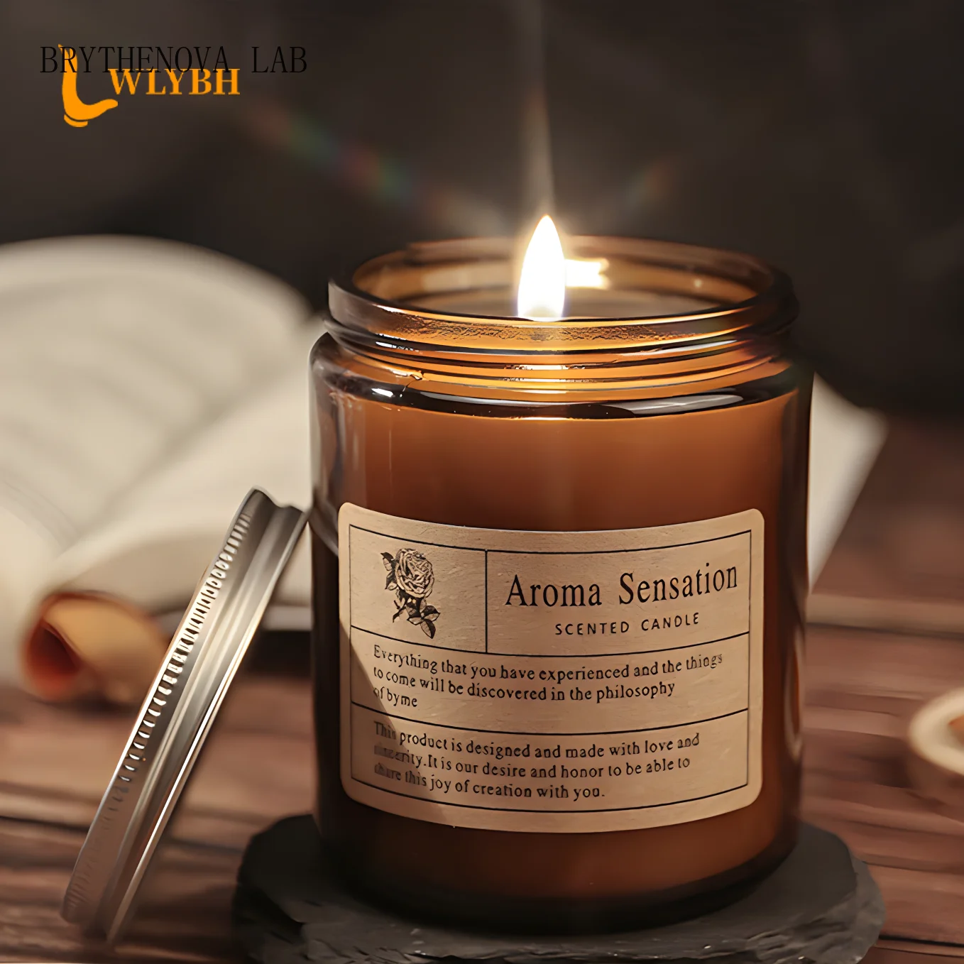 Smokeless Aromatic Scented Candle Handmade Soybean Wax Candles Wedding Festival Birthday Party Gift Glass Cup Home Decoration