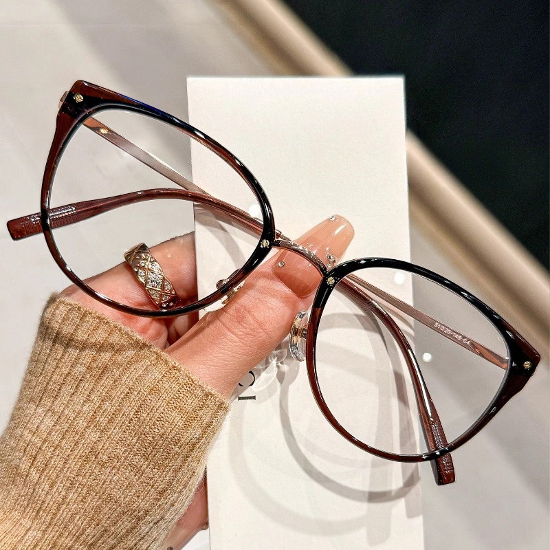 EYORA موضة عين القط النساء التيارات نظارات للقراءة مكافحة الضوء الأزرق قصر النظر و مد البصر اللونية وصفة طبية نظارات عدسة #3