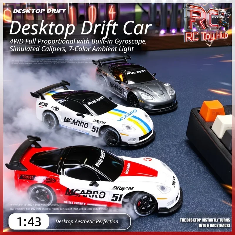 Mcarro 1 43 Scale 4Wd Rc Drift Car 2 4G Full Proportional Remote Control Gyroscope Racing Model For Adult Hobby Enthusiasts