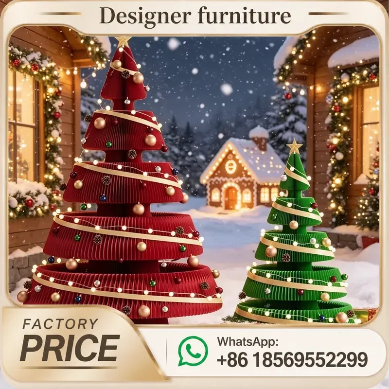 Wholesale Large Christmas Tree Collapsible New Year Creative Tree Festival Decorations Paper Live Broadcast Wear Hotel