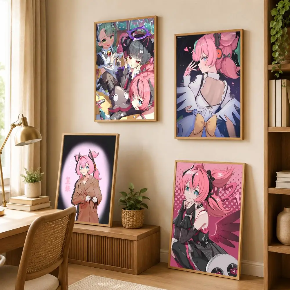 Zenless Zone Zero Aria Poster Stickers HD Painting Self-Adhesive Art for Bedroom Living Room Home Decor Wall Decals Gift