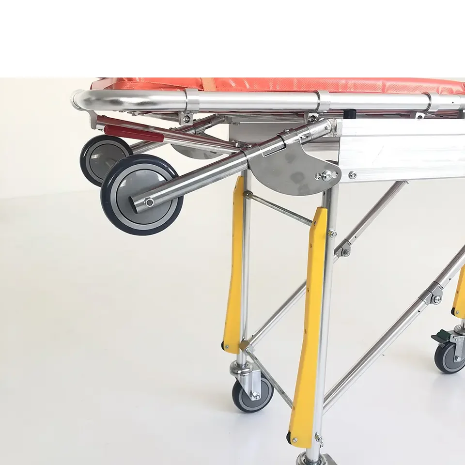Ambulance First Aid Stretcher Wheeled Patient Transfer Emergency Stretcher For Ambulance Bed