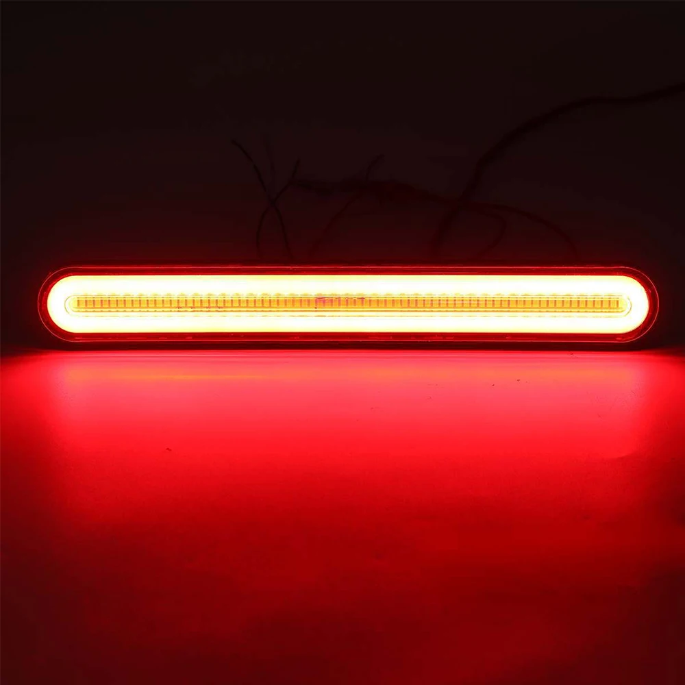 Waterproof LED Trailer Truck Brake Light 3 in1 Neon Halo Ring Tail Brake Stop Turn Light Sequential Flowing Signal Light Lamp