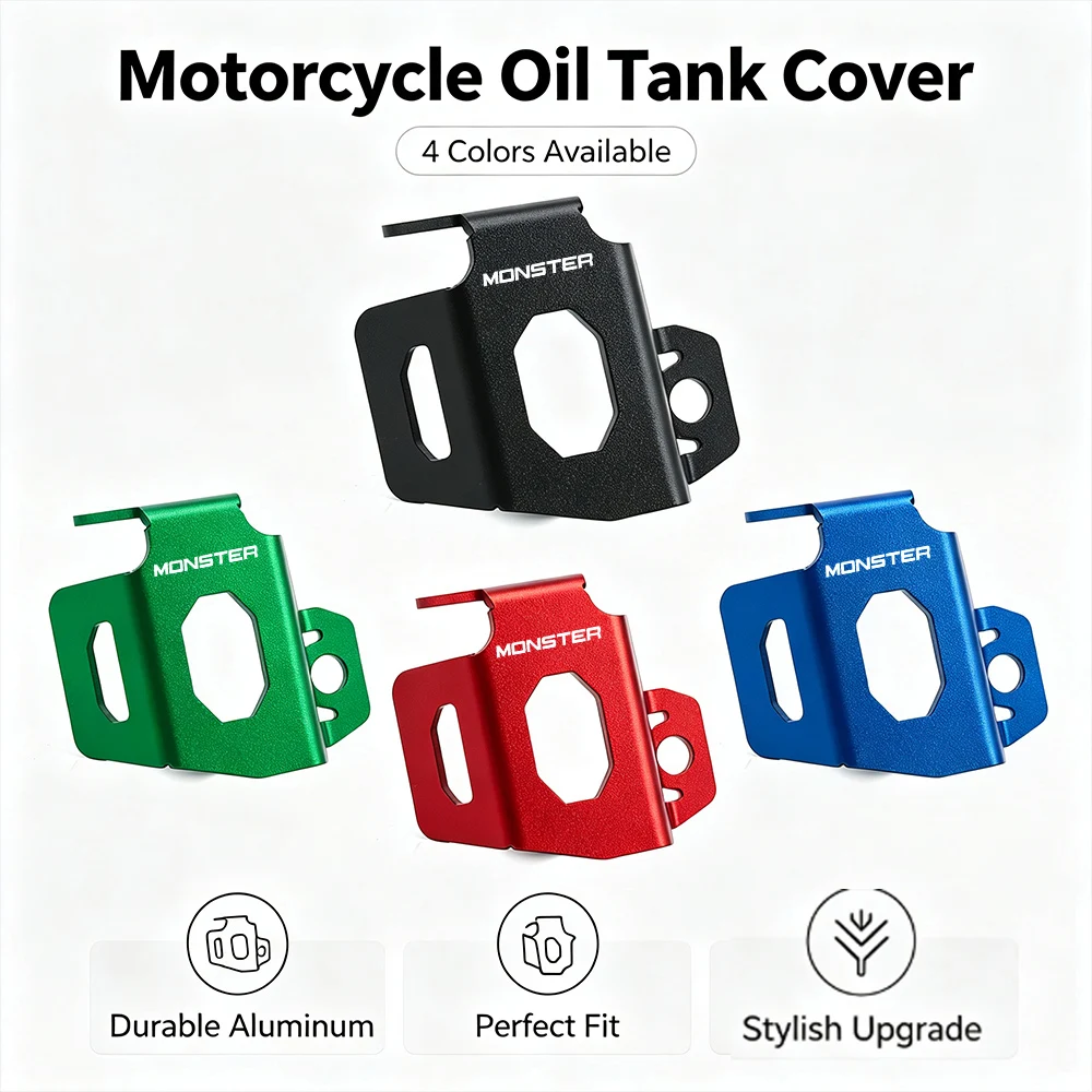 Simple Installation For Ducati Monster 696 821 Motorcycle Brake Fluid Cup Guard Cover 4 Colors Available Reservoir Protector