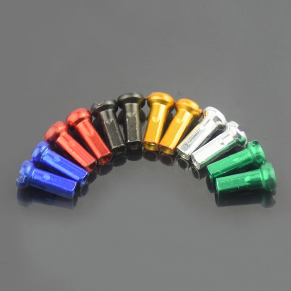 50pcs MTB Bike Road Bicycle Spoke Nipples 14G 2.0mm Aluminum Alloy Spokes Nipple Mountain Bike Accessories Cycling Parts