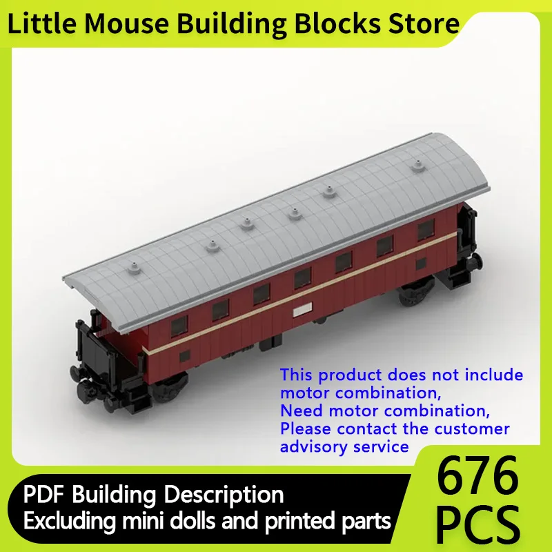 

City Car Model MOC Building Bricks Two-Axle Through Passenger Wagon Modular Technology Assemble Children Toys Suit Gifts Holiday