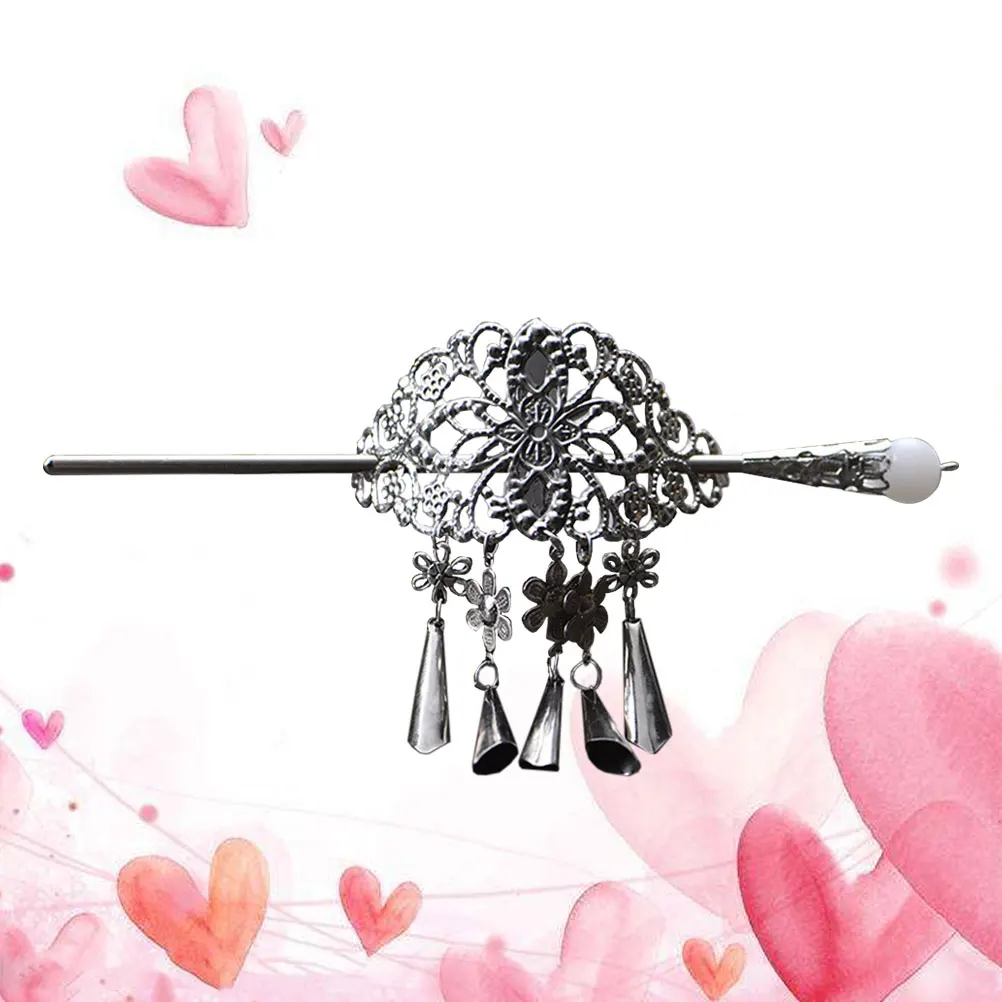 

2Pcs Hairpin Hairpin Durable Retro Women Bun Stick Tassel Vintage Hair Stick Ancient Daily Wear Hairstyle Gifts