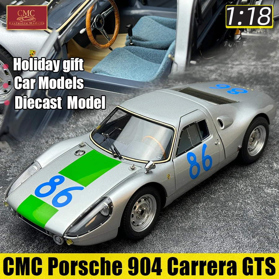 CMC 1/18 New Porsche 904 Carrera GTS Gewinner Targa Florio 1964 Pucci/Davis #86 Collection of metal car models