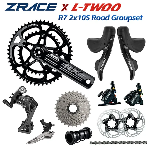Itwoo-ロードバイク用油圧ディスクブレーキキット,自転車アクセサリーセット,チェーン付き,2x10スピード,20s,4700,r3000