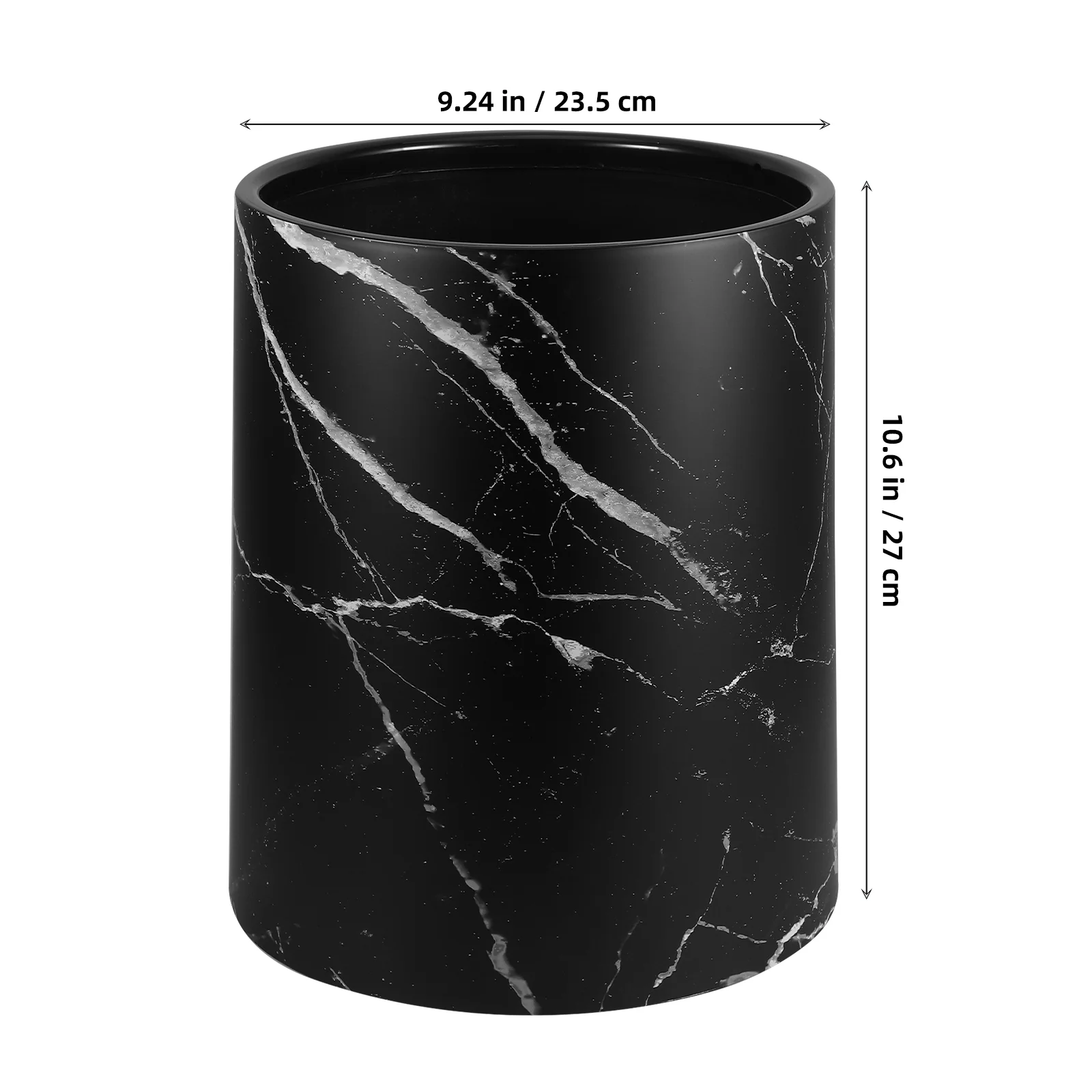 Bins Double Trash Can Wastebasket Marbling Marble Bathroom Desktop 2700X2350X2350CM Garbage Container Large Black Big Office