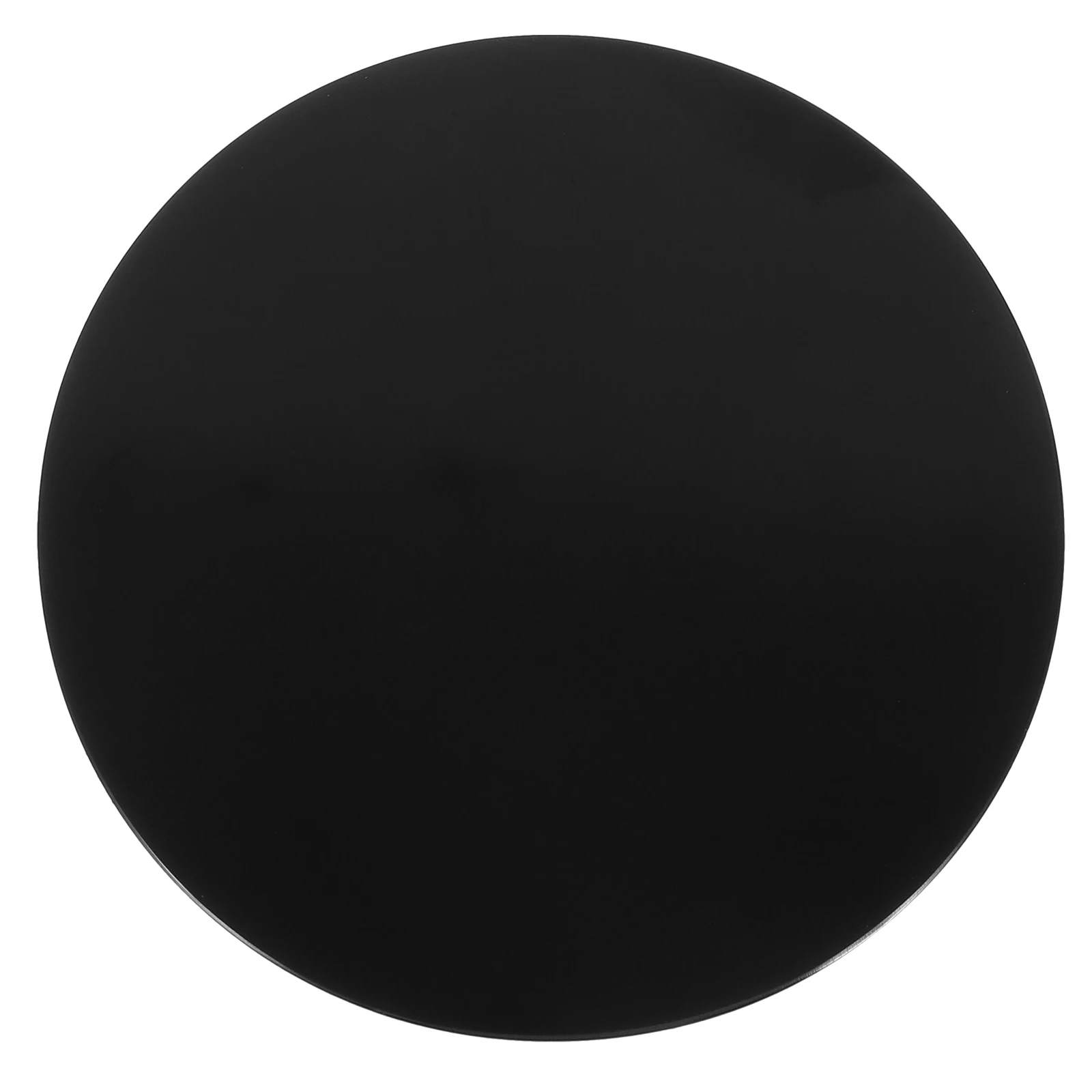 

1pc Black Obsidian Scrying Mirror Round Decorative Stone Plate For Home Office Bedroom Modern Living Room Shelf Decor