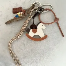 New Summer Series Wind Alkaline Water Buns Woven Rope Keychain Pendant Bag Decoration Pendant Keychain Bag Accessories
