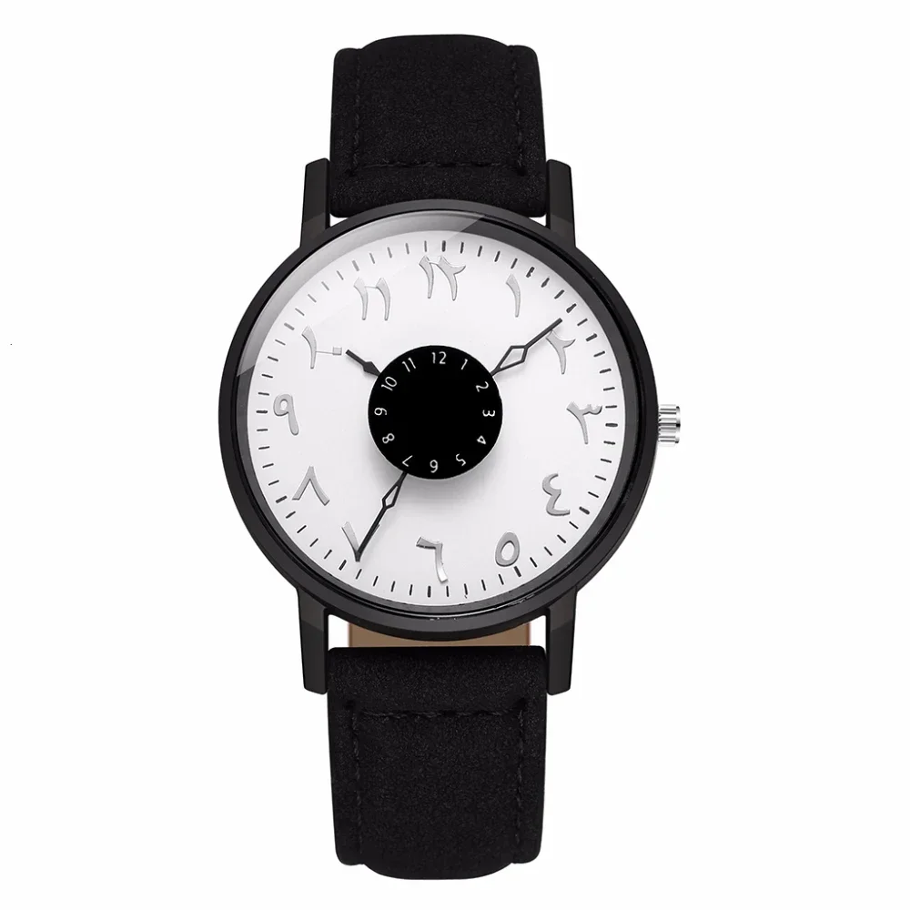 Casual Frosted Belt Small Delicate Women Arabic Numbers Watch Luxury Leather Fashion Creative Dial Simple Style Quartz Watches