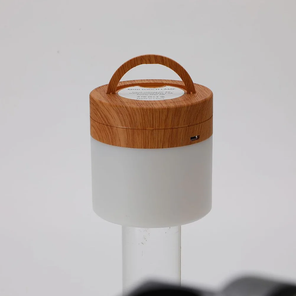 

1Pcs Wood Grain Bedside Night Lamp Rechargeable LED Adjustable Light for Home Office Bedroom Use Bedside Night Lamp
