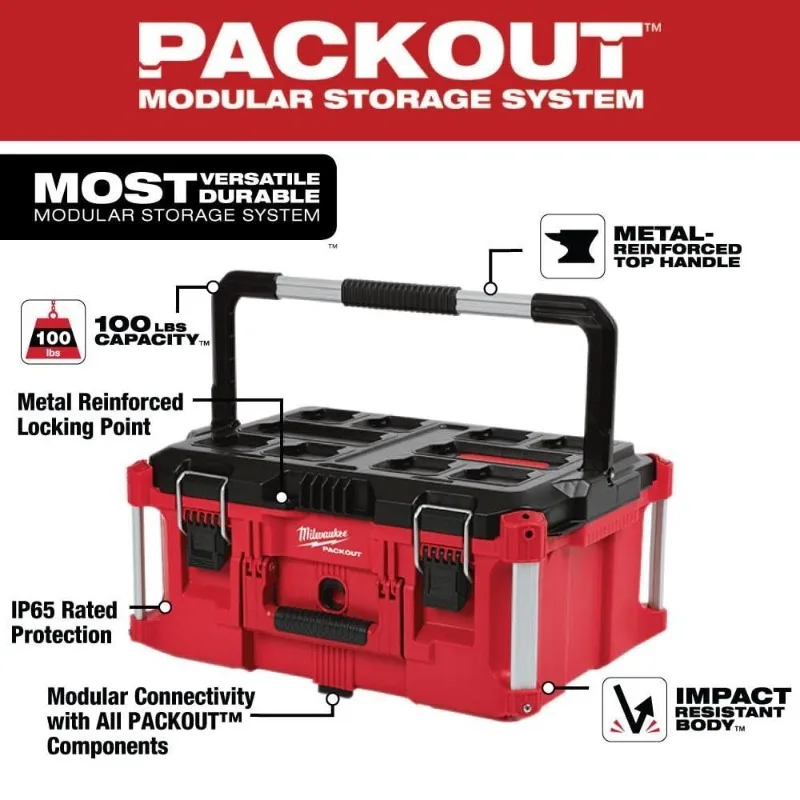 Milwaukee 48-22-8425 PACKOUT™ Large Tool Box Power Tool Accessories