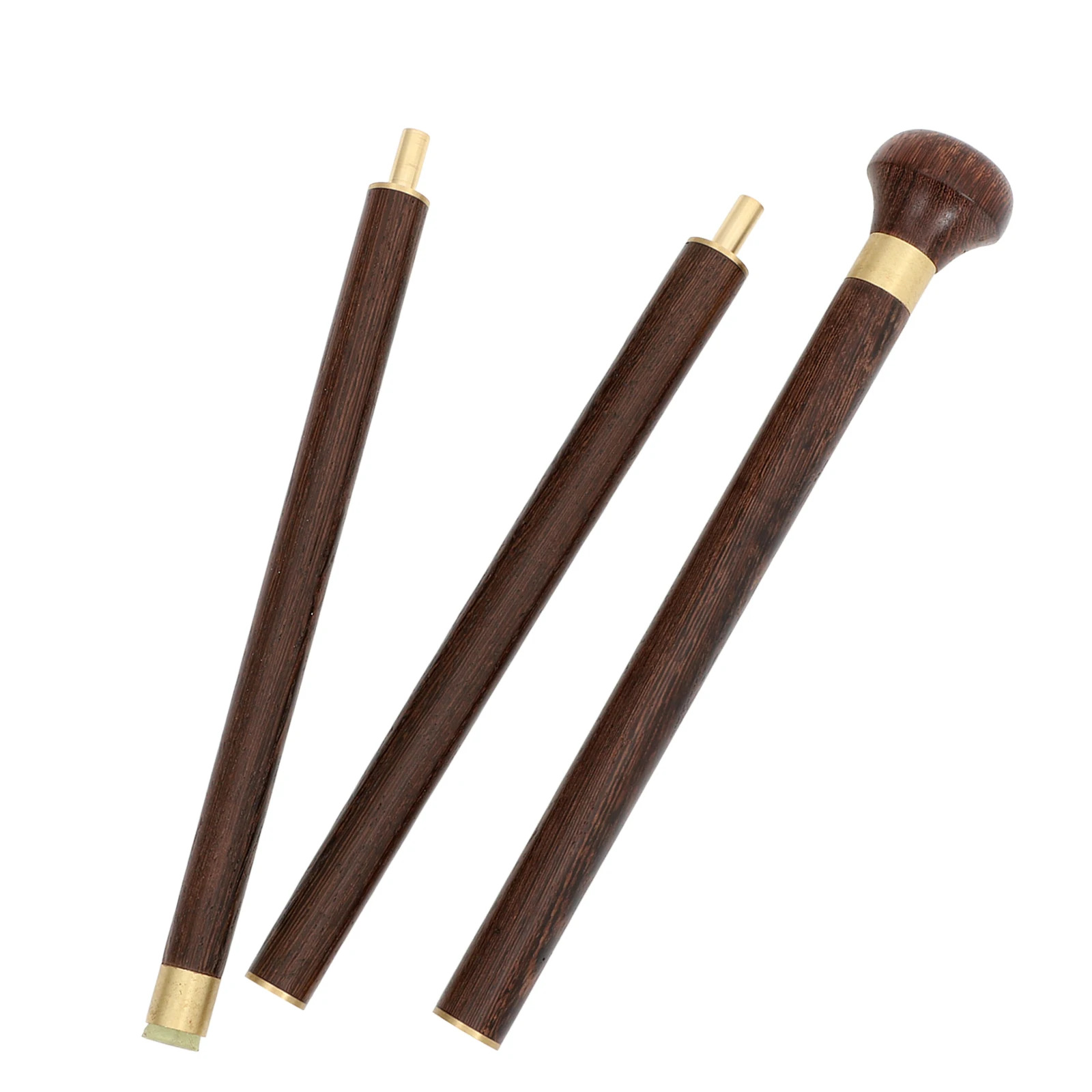 

Three-Section Wooden Walking Stick with Anti-Slip Grip Detachable Design for Elderly Men and Women Outdoor Mobility Aid