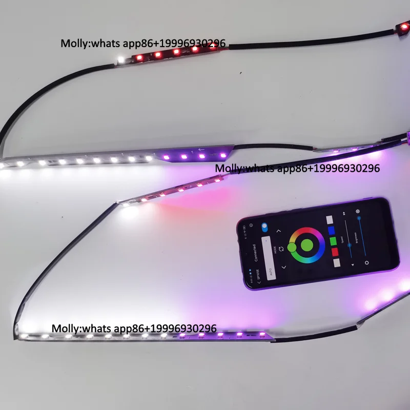 MISUN New Multicolor Flow LED DRL Boards for G37 Sedan Headlights Retrofit with APP Control 12V