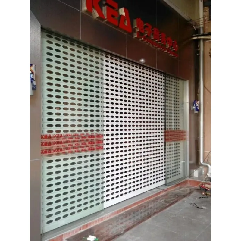 【2026】Best Quality Aluminum Alloy Perforated Stainless Steel Roller Shutter Door With Vertical Opening Pattern And Grills Design