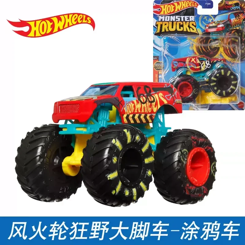 Original Hot Wheels Auto Monster Trucks Spielzeug für Jungen 1/64 Diecast Big Foot Fahrzeuge Wild Wrecker Samson Insgesamt Mega Wrex Geschenk