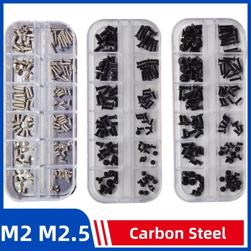 Carbon Steel Laptop NoteBook Computer Screw Bolt Phillips Cross Countersunk Head/Ultra Thin Flat Wafer Head Mix Assortment Kit
