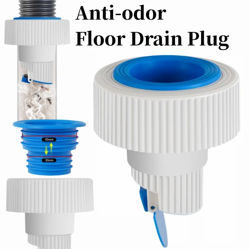 

Washbasin Sewer Pipe Plug Floor Drain Sewer Strainer Anti-Odor Sink Insect Proof Pipe Connector Kitchen Bathroom Accessories