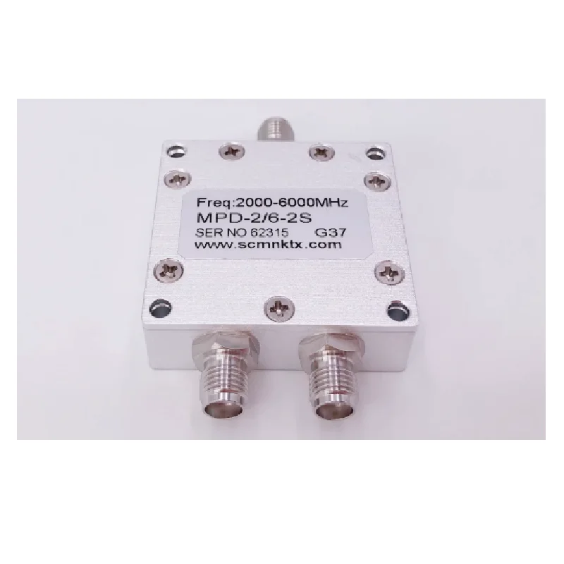 

SMA head 2000-6000M microstrip 1-to-2 power divider WIFI power distribution combiner 2-6G