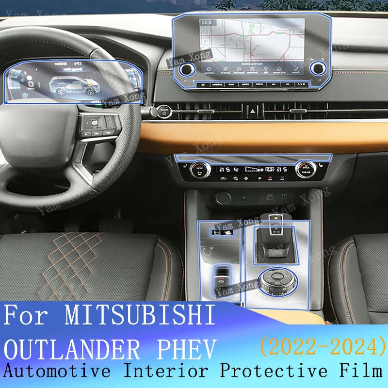 

Auto Gear Panel Transparent Wrap Film For MITSUBISHI OUTLANDER PHEV Full set interior Films Navigation screen Protection Sticker