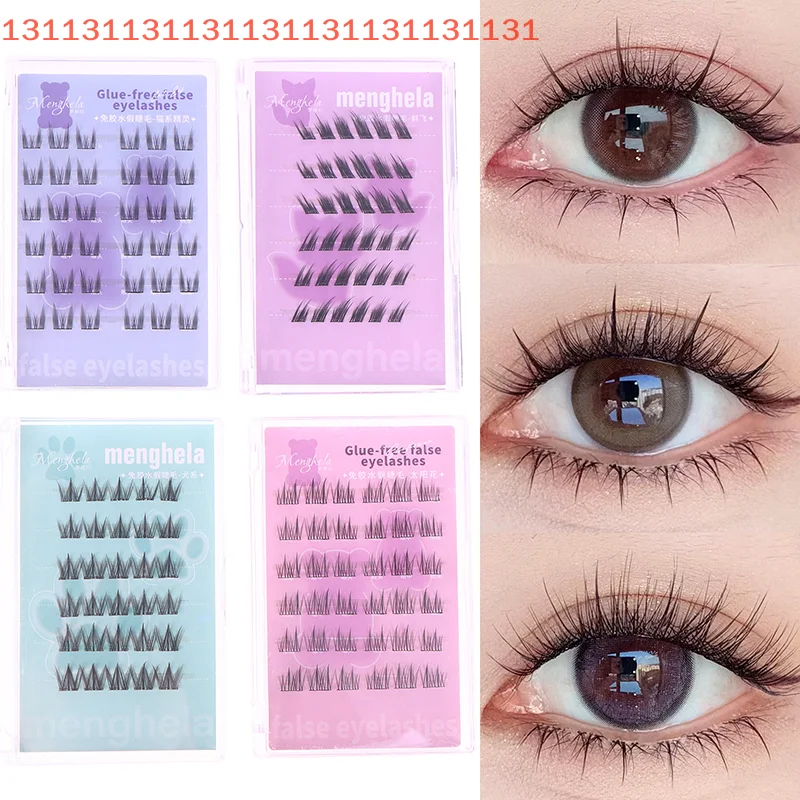 36 stuks voor beginners dames make-up accessoire sprookjesachtige lijmvrije valse wimpers eenvoudig aan te brengen gesegmenteerde clusters