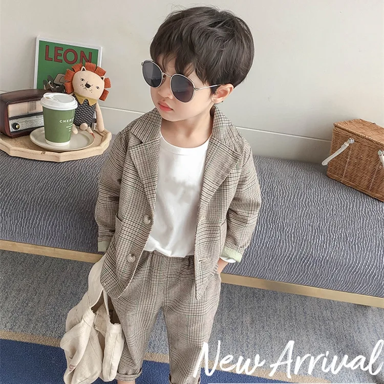 

Kid Boys Spring and Autumn Suit Boys Baby Suit Clothes 2023 New Children's Clothing Casual Tops + Pants 2 Piece Set Formal Wear