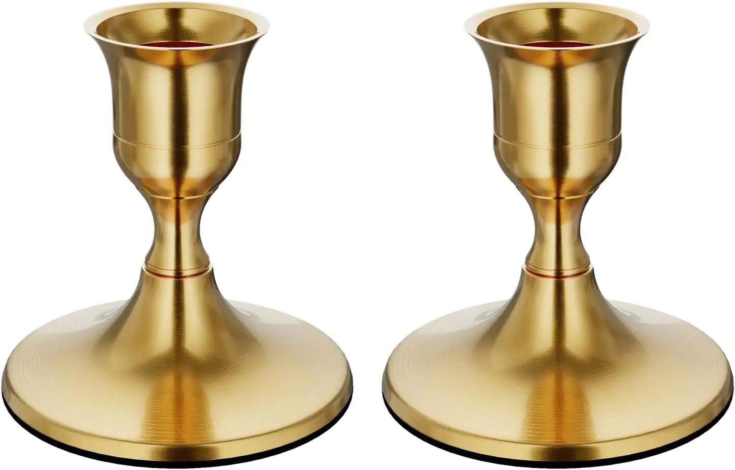 

2pcs Brass Taper Holders Vintage Candlestick Stand Elegant European Design For Wedding Party Centerpiece