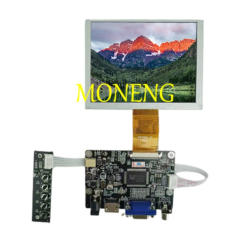 Painel de Exposição do Painel Lcd com Hdmi Vga Avoirdupois Placa Excitador do Controlador Zj050na08c 640 × 480