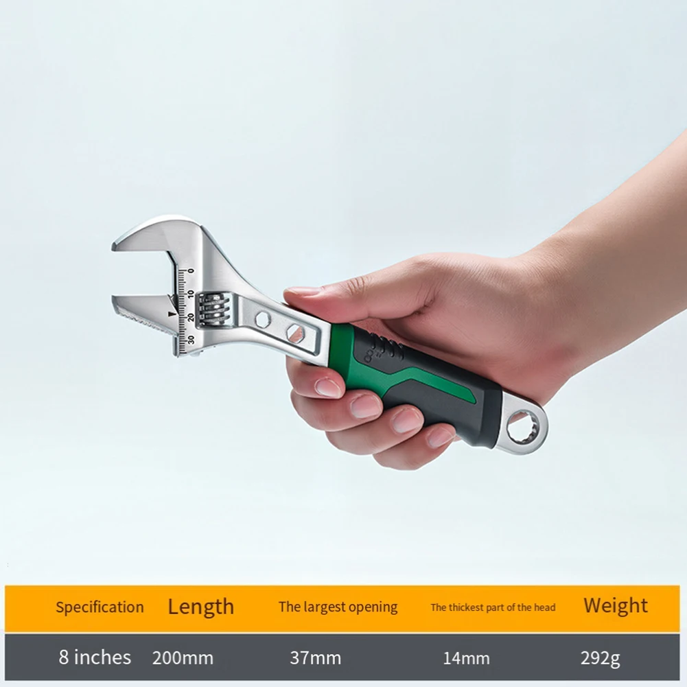 

Набор регулируемых ключей 4-х размеров с нескользящей ручкой, хромованадиевая сталь для профессионалов и обслуживания своими руками