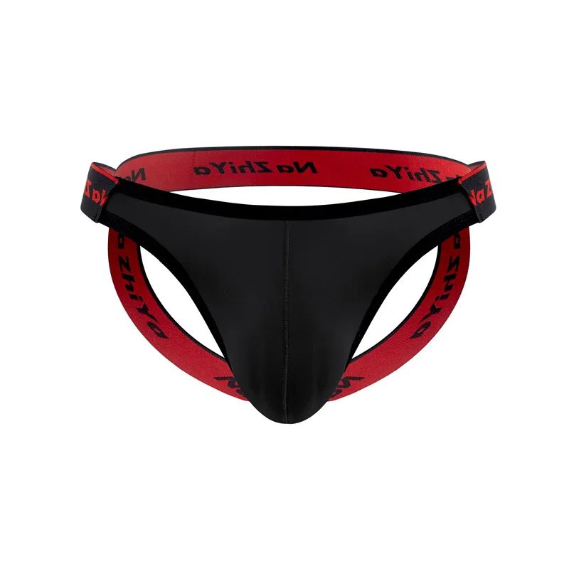 Men's Thong Open Butt Thong Lingerie Sexy Backless Jockstrap String Underwear High Elastic U Convex Pouch Lingerie Underpants