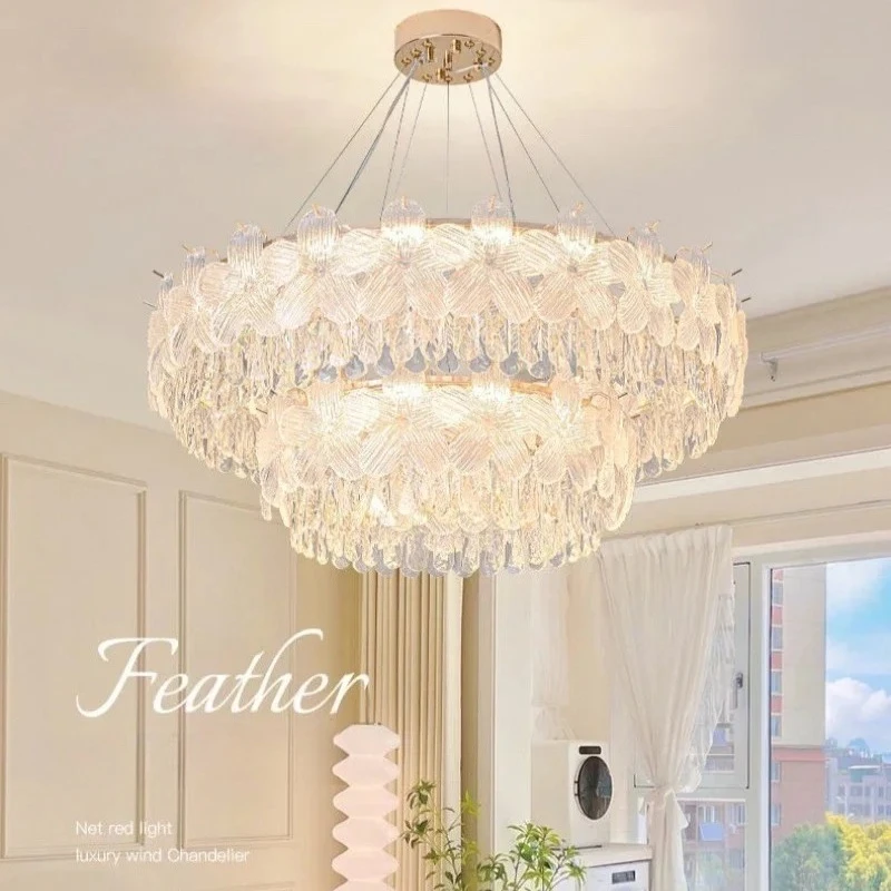 

Luxury-lite crystal chandelier for grand living room main light French cream style for dining room and bedroom lighting fixtures