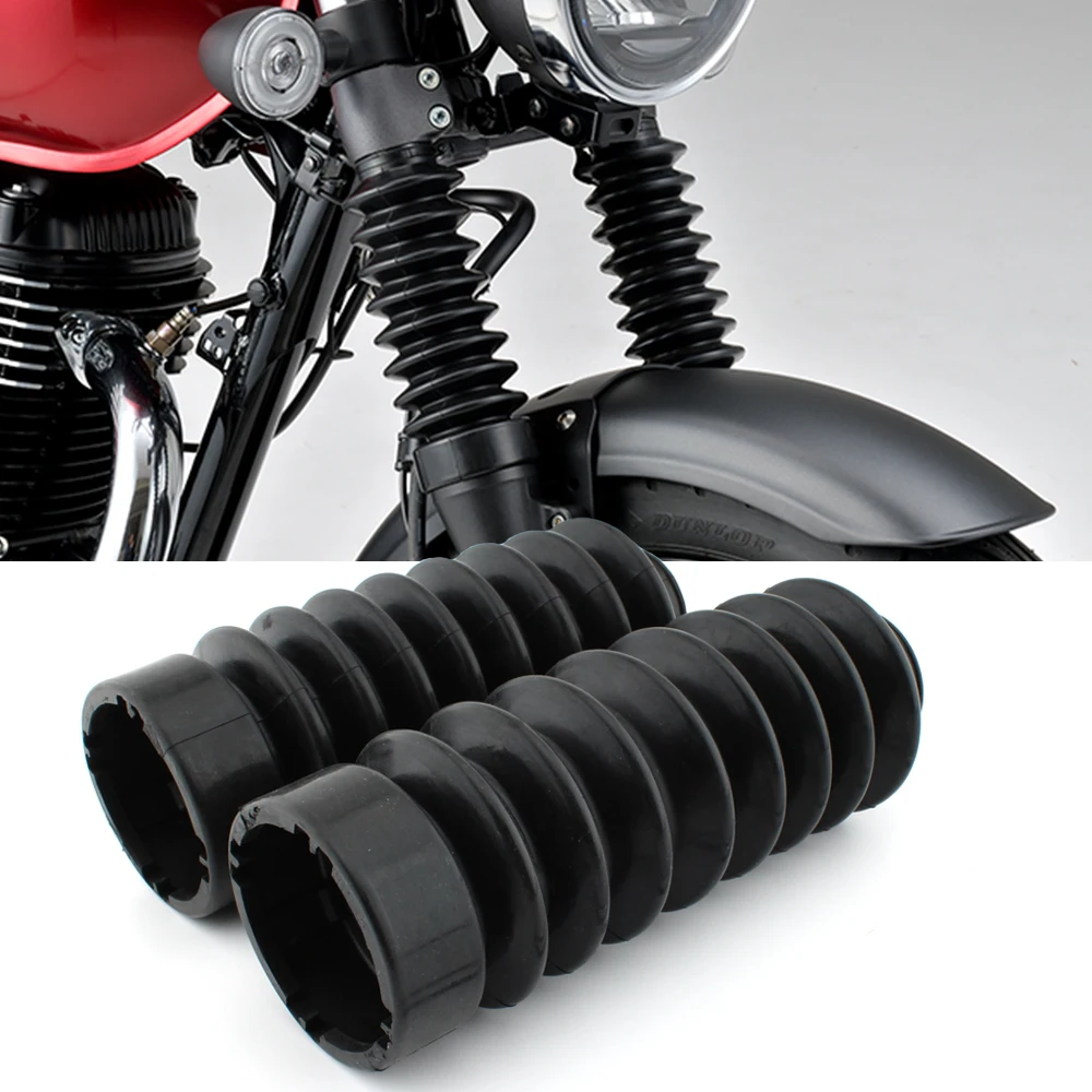 

2pcs Motorycle Black Front Fork Gaiters Boot Shock Protector Dust Cover Shock Absorber For Honda GB350 Motocros Off Road Bike