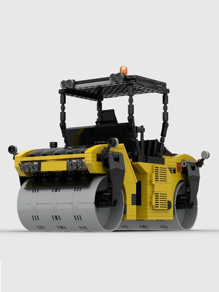 Neues 692-teiliges Moc City Engineering Serie Straßenwalzen-LKW-Modell Kreative Ideen Bausteine Spielzeug Geburtstagsgeschenk Technologie Auto Blöcke