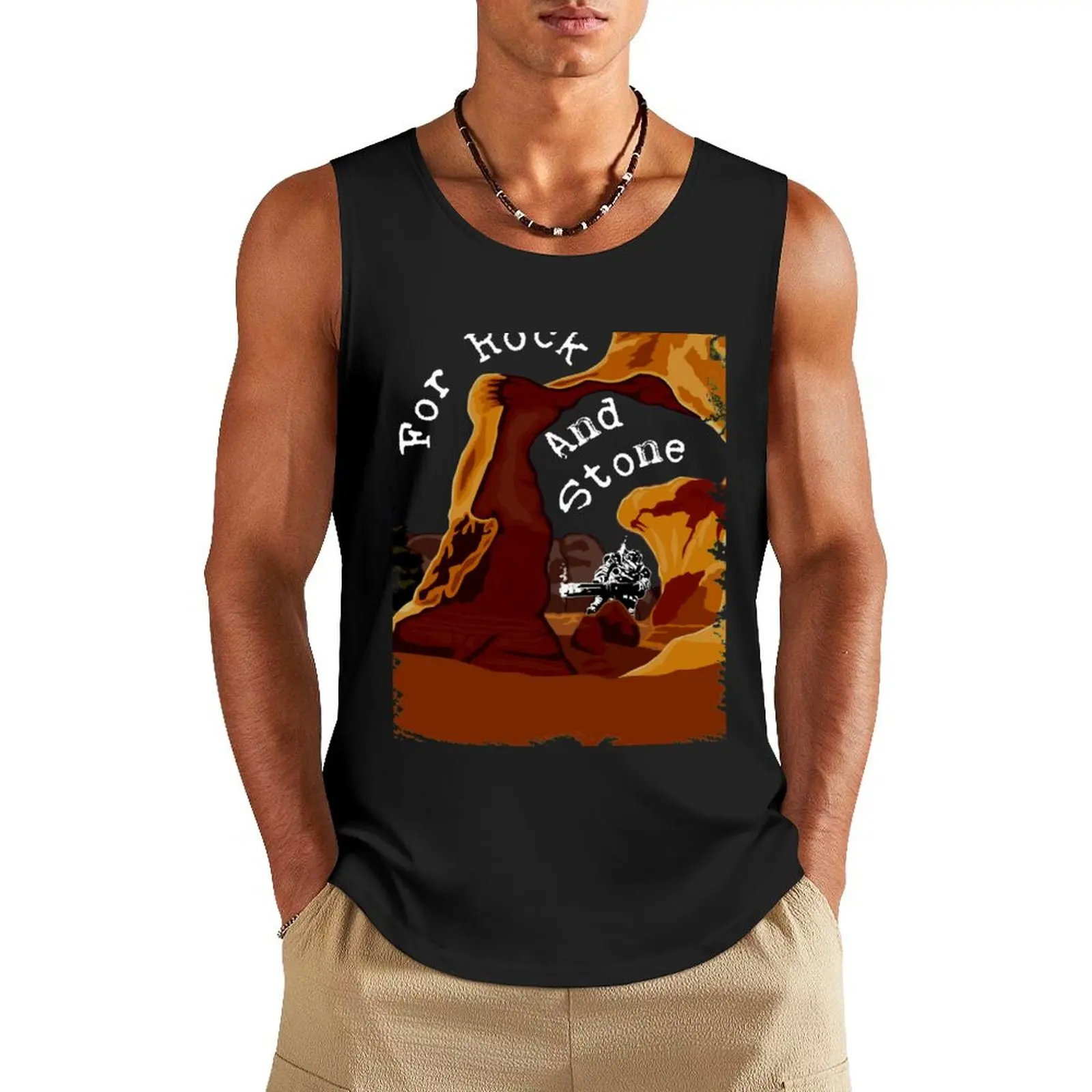 For Rock and Stone_quot_ Deep Rock Galactic Tank Top Men's gym articles clothing men