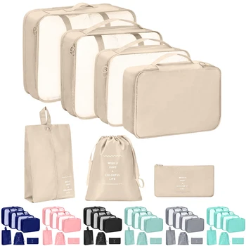 7 pz/set Organizzatore di Viaggio Borse di Stoccaggio Valigi...