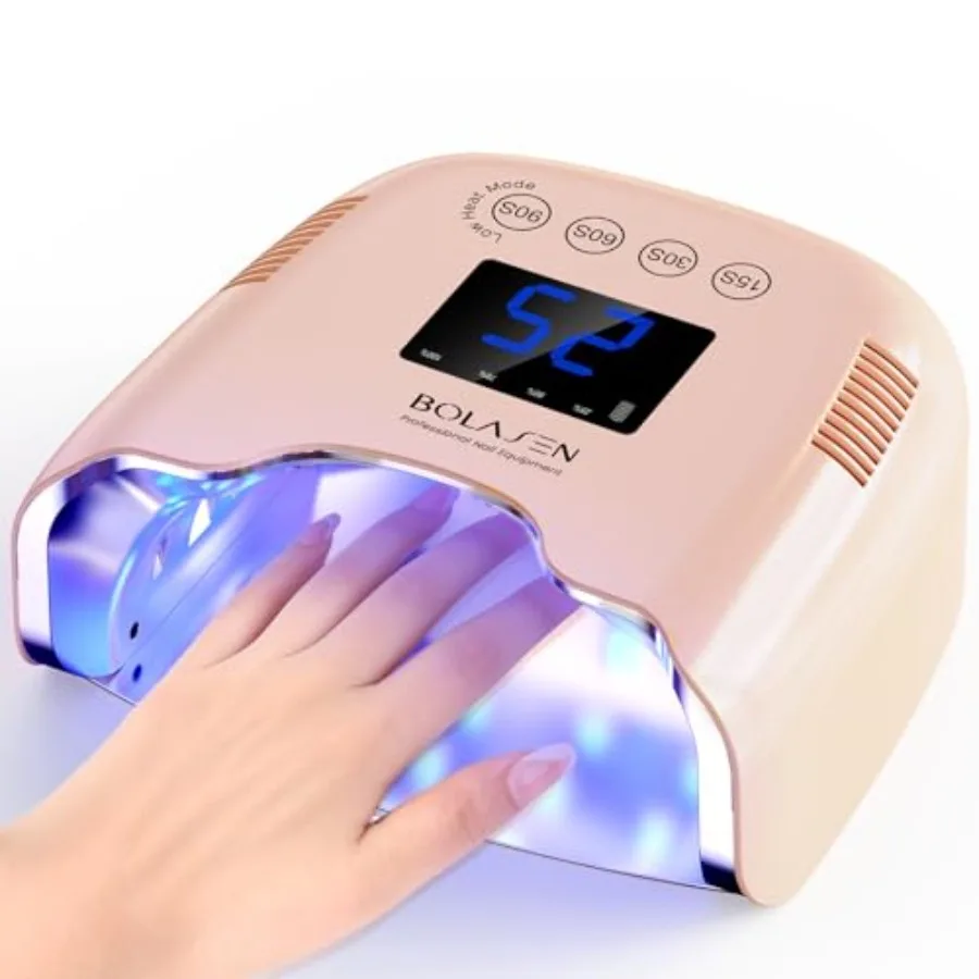 

Беспроводная перезаряжаемая УФ-лампа для ногтей - УФ-лампа для гель-лака с металлическим отражателем и металлическим основанием, 54 Вт, портативная, беспроводная, светодиодная.