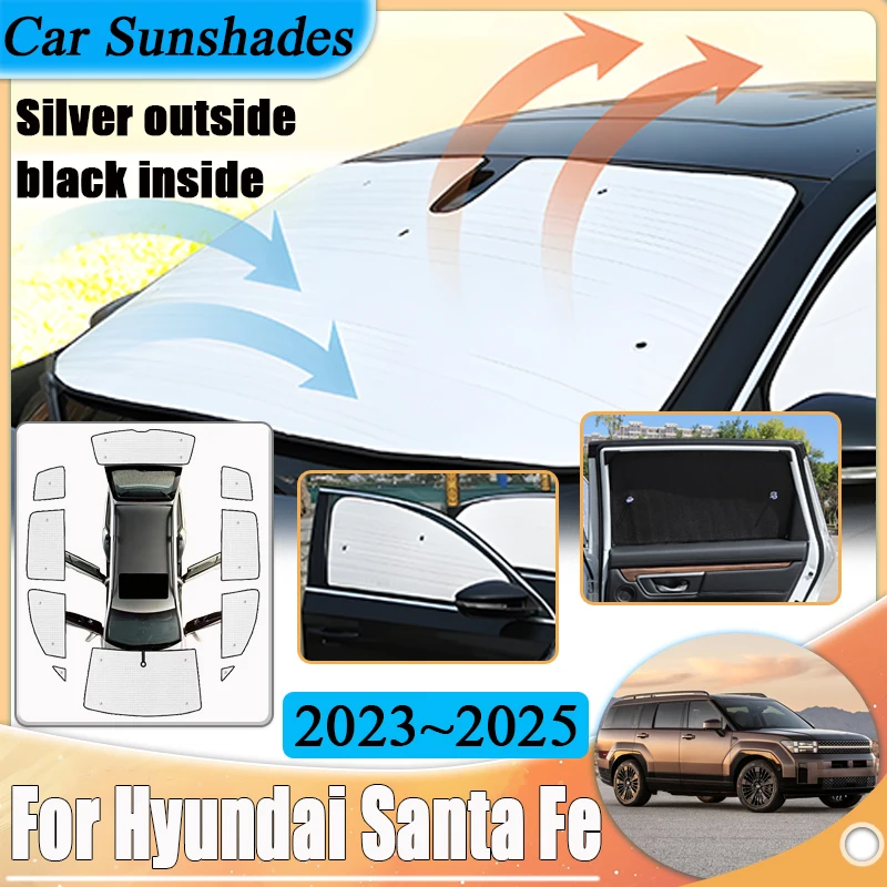 

Аксессуары для Hyundai Santa Fe 2024, 2023 2025 MX5, автомобильное покрытие, солнцезащитный козырек, защита от ультрафиолета, козырек от солнца, наклейка на окно