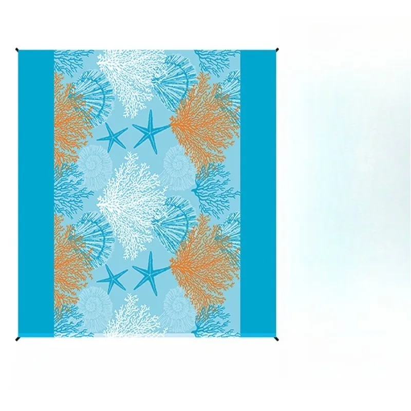 For outdoor beach mats, portable sandproof foldable printed patterns, picnics, moisture-proof, polyester pocket floor mats