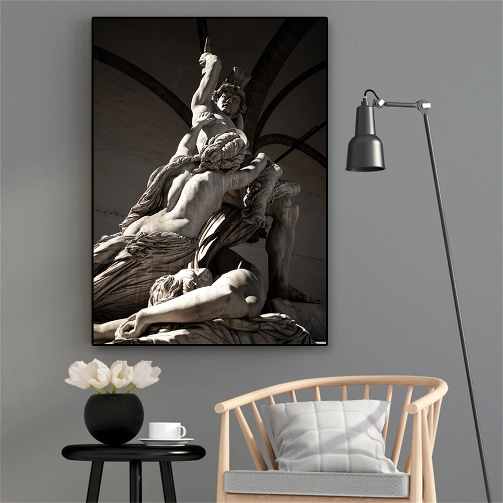 Modern Greek Mythology God Poster Goddess Marble Sculpture Canvas Painting Classical Art Greek God Print Wall Picture Home Decor