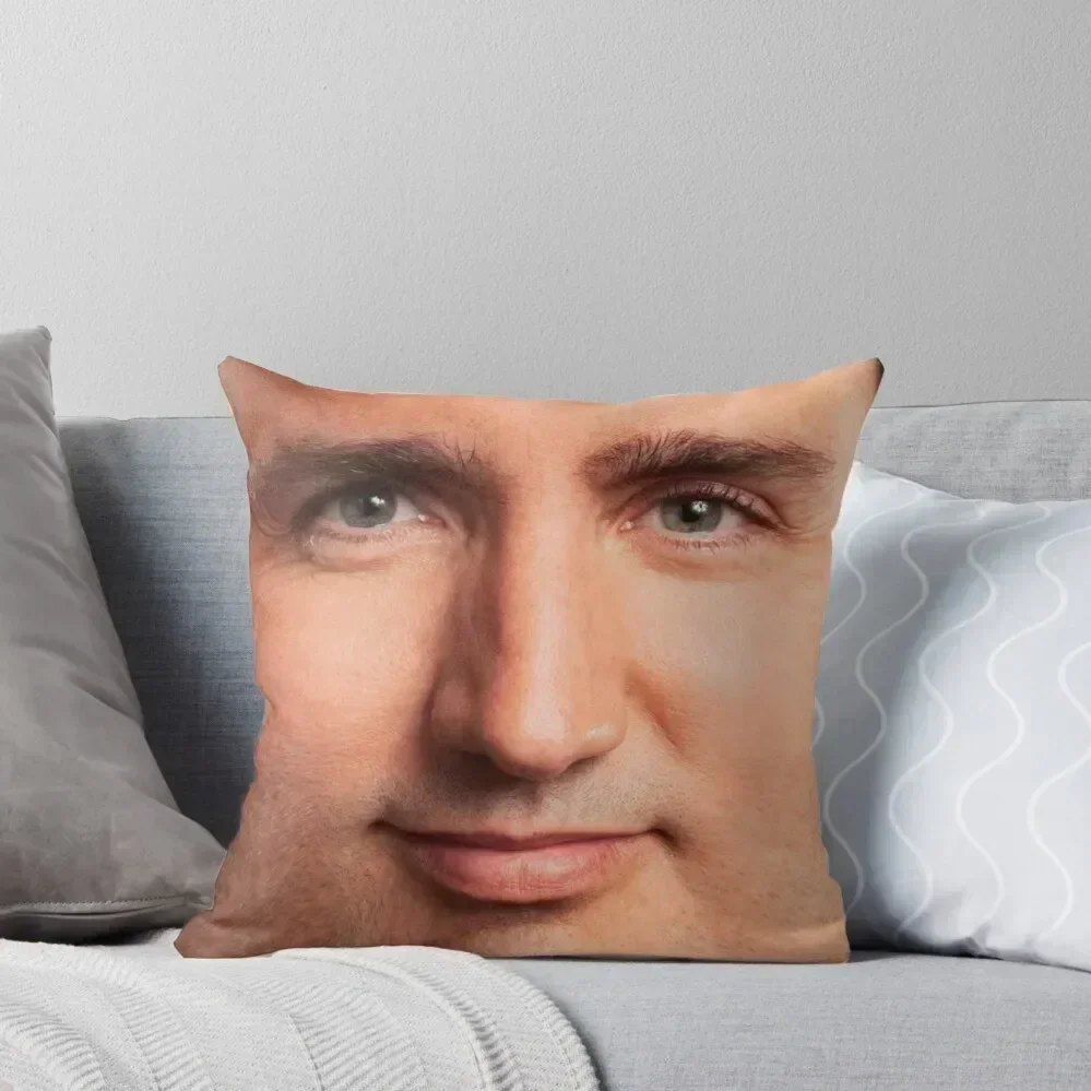 Justin Trudeau Face Throw Pillow Sofa Pillow Cover Pillow Case Christmas