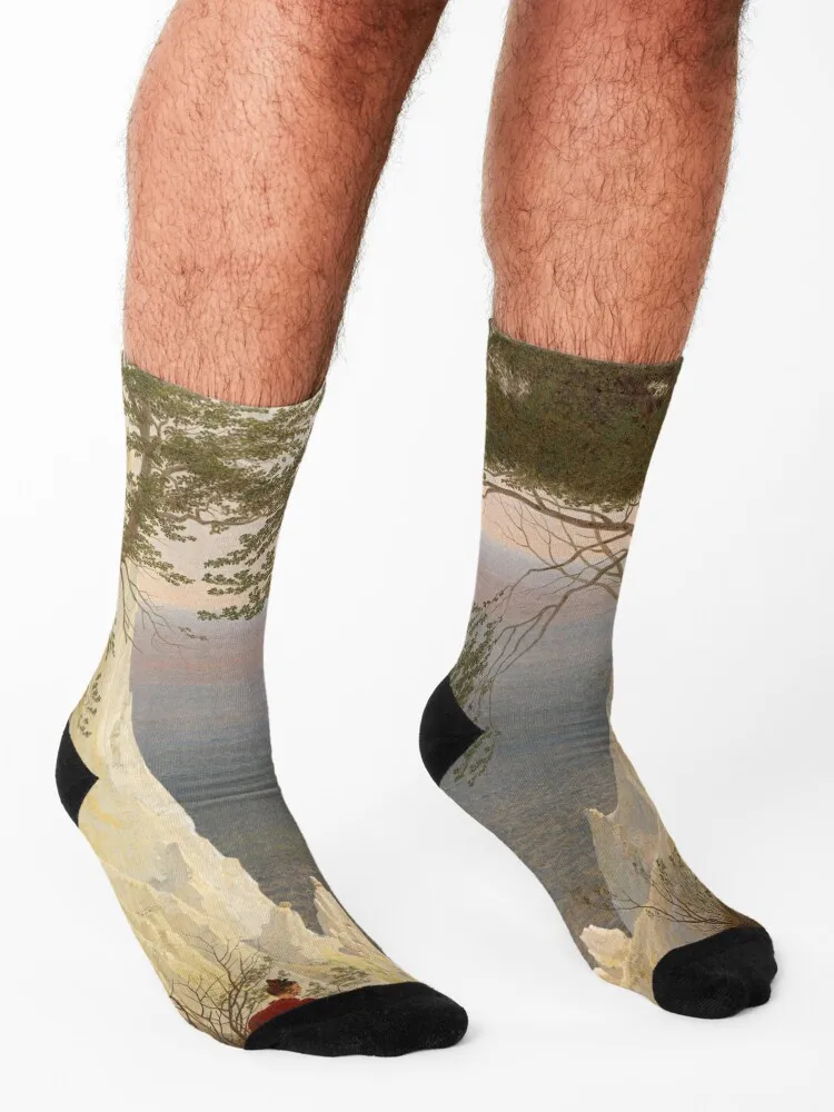 Chalk Cliffs on Rugen Socks gym custom sports anti slip football compression Socks For Men Women's