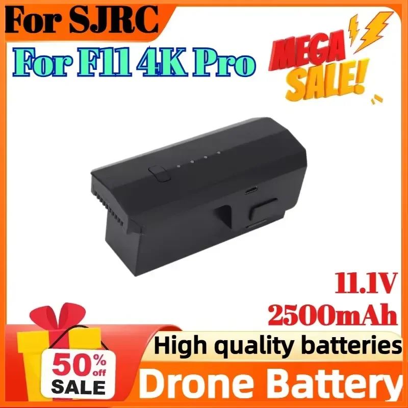 2500mAh 11.1V Drone Battery for SJRC F11 Pro 2-Axis Gimbal Professional Real 4K HD Camera GPS FPV RC Drone Spare Part