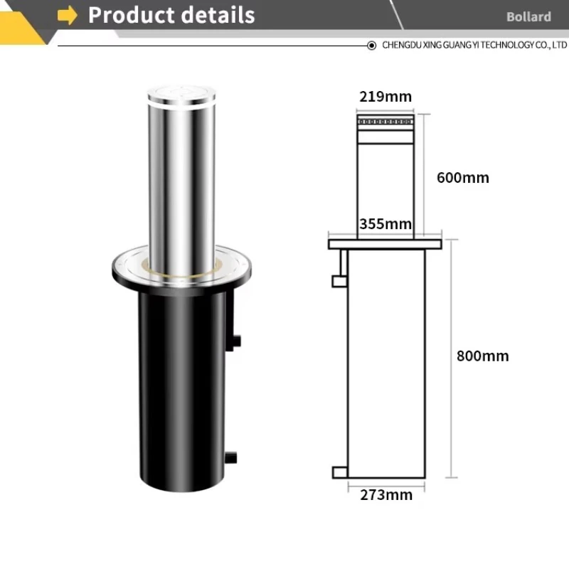 

Stainless Steel Fixed Telescopic Lifting Driveway Lot Columns Electric Automatic Retractable Hydraulic Rising Parking Bollards