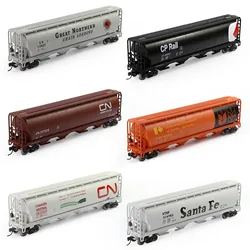 Evemodel Wagons 1pc Model Trains HO Scale 1:87 4-Bay Covered Grain Hopper Car Rolling Stock C8744