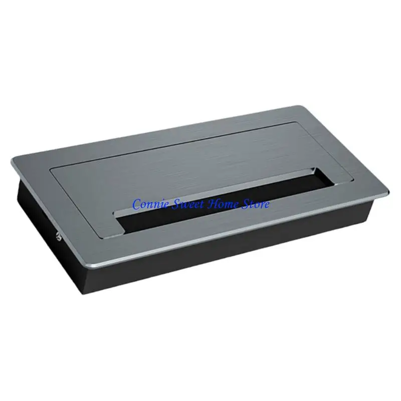 LXAF Thickening Desk Cable Management Grommets with Brush Homes Office Cord Organizes Inserts Rectangle Cable Hole Covers