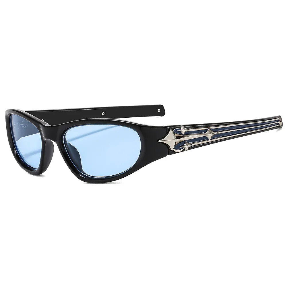 New sports sunglasses fashion trend sunglasses vintage INS catwalk men and women modern sunglasses