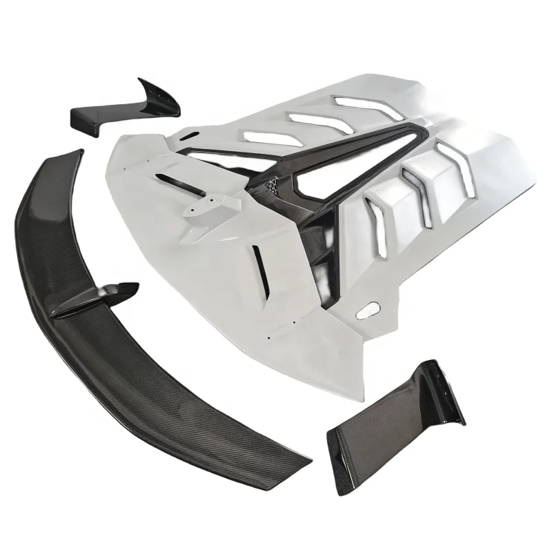 

Для Lamborghini Aventador LP700 LP720: Спойлер в стиле SVJ из сухого полукарбонового волокна, задний капот, комплект обвеса